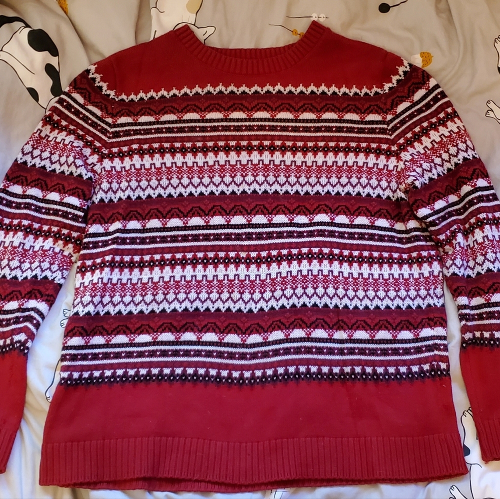 Geometric design fall/winter sweater